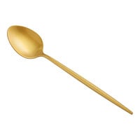 Acopa Odin Gold 9" 18/8 Brushed Stainless Steel Extra Heavy Weight Forged Dinner / Dessert Spoon - 12/Case