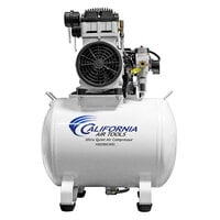 California Air Tools Ultra Quiet Oil-Free Horizontal 10 Gallon Steel Tank Air Compressor with Air Dryer and Automatic Drain Valve - 2 hp, 220V