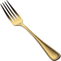 Bon Chef Positano 7 1/4" 18/10 Stainless Steel Extra Heavy Weight Gold Salad Fork - 12/Case
