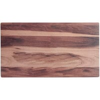 Acopa 18" x 10" Walnut Faux Wood Melamine Serving Board