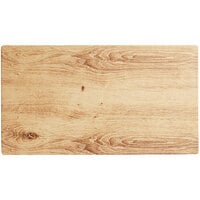 Acopa 18" x 10" Light Oak Faux Wood Melamine Serving Board