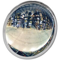 Vestil 32" Indoor Round Industrial Wide View Acrylic Convex Mirror CNVX-W-32