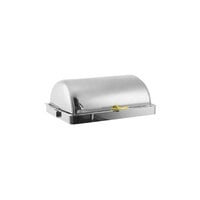 Spring USA Rondo 9.875 Qt. Full Size Built-In Chafer with Insert Pan, Electric Heating, and Gold Accents - 110-120V, 700W 2546-697A