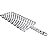Mibrasa 15 11/16" x 6 11/16" x 13/16" Stainless Steel Wire Double Grill Basket KLD1740H2