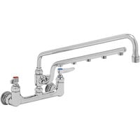 T&S B-0230-U18 Ultrarinse 8" Wall Mount Mixing Faucet with 18" Swing Nozzle and 16" 1.5 GPM Sprayer Arm