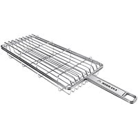 Mibrasa 15 11/16" x 6 11/16" x 2 3/8" Stainless Steel Wire Double Grill Basket KLD1740H6