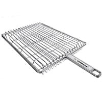 Mibrasa 15 11/16" x 11 13/16" x 2 3/8" Stainless Steel Wire Double Grill Basket KGD4030H6