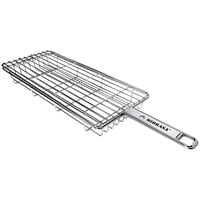 Mibrasa 15 11/16" x 6 11/16" x 1 5/8" Stainless Steel Wire Double Grill Basket KLD1740H4