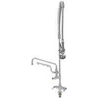 T&S B-0113-U12-B Ultrarinse Single Hole Deck Mount Faucet with 12" Swing Nozzle and Pre-Rinse Unit with 1.15 GPM Spray Valve