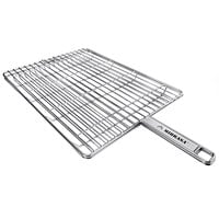 Mibrasa 15 11/16" x 11 13/16" x 13/16" Stainless Steel Wire Double Grill Basket KGD4030H2