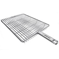 Mibrasa 15 11/16" x 11 13/16" x 1 5/8" Stainless Steel Wire Double Grill Basket KGD4030H4