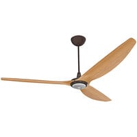 Big Ass Fans Haiku 84" Caramel / Bronze Bamboo Indoor Ceiling Fan with LED Downlight - 100-277V, 1 Phase