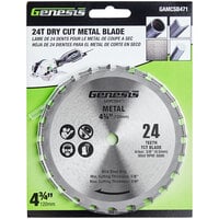 Genesis 4 3/4" 24 Teeth Dry Cut Metal Saw Blade GAMCSB471