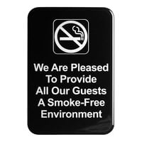 Thunder Group We Are Pleased To Provide All Our Guests A Smoke-Free Environment Sign - Black and White, 9" x 6"
