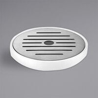 APS 3 3/4" White Round Stainless Steel Drip Tray APS 10851