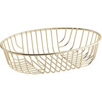 Acopa 9" x 6" Oval Gold Wire Basket