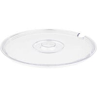 APS Universal 7 7/8" Round Clear Food Pan Lid with Notch and Handle