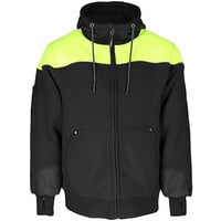 RefrigiWear Freezer Edge Two-Tone Black / Lime Hooded Sweatshirt