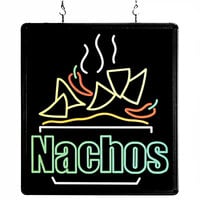 Winco 16" x 17" LED Rectangular Nachos Sign