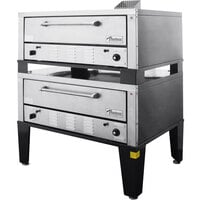 Peerless CW42P Double Deck Pizza Oven with 1" Pizza Stones - 120,000 BTU