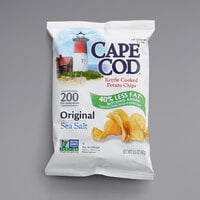 Cape Cod Less Fat Original Sea Salt Kettle Cooked Potato Chips 1.5 oz. - 56/Case