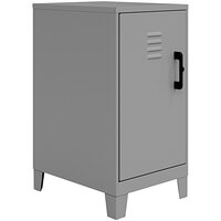 Hirsh Industries 14 1/4" x 18" x 27 1/2" Arctic Silver Storage Locker Cabinet with 2 Shelves