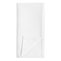 Choice 18 inch x 18 inch White 100% Spun Polyester Hemmed Cloth Napkins - 12/Pack