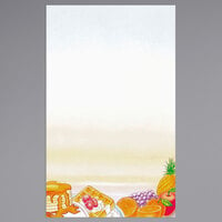 Choice 8 1/2" x 14" Menu Paper - Breakfast Themed Rooster Design Right Insert - 100/Pack