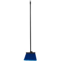 Carlisle 4688314 Duo-Sweep 13" Warehouse Broom with Blue Flagged Bristles and 48" Handle