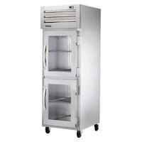 True STR1H-2HG Spec Series 27 1/2" Glass Half Door Stainless Steel Reach-In Insulated Heated Holding Cabinet