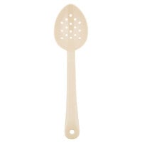 Thunder Group 11" Beige Polycarbonate 1.5 oz. Perforated Salad Bar / Buffet Spoon