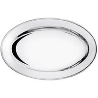 Acopa 11 3/4" x 8" Oval Stainless Steel Platter