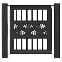Wausau Tile 25 1/2" x 32" Aluminum Band Design Half Fence Panel