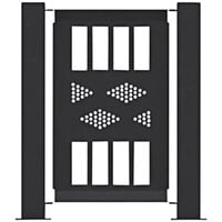 Wausau Tile 14 1/2" x 32" Aluminum Band Design Quarter Fence Panel