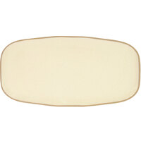 Dalebrook by BauscherHepp Marl 11 13/16" x 6" Cream Rectangular Melamine Plate - 12/Case
