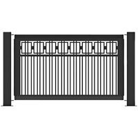 Wausau Tile 55 1/2" x 32" Aluminum Box Design Full Fence Panel