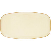 Dalebrook by BauscherHepp Marl 14" x 7 1/2" Cream Rectangular Melamine Plate - 12/Case