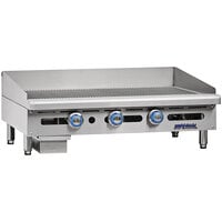 Imperial Range IGG-48 48" Thermostatically Controlled Liquid Propane Grooved Griddle - 120,000 BTU