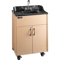 Ozark River Manufacturing ADSTM-AB-AB1N Premier Maple Portable Hot Water Hand Sink with Laminate Cabinet and Single Basin