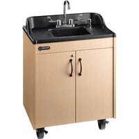 Ozark River Manufacturing CHSTM-AB-AB1N Lil Premier Maple Portable Hot Water Hand Sink with Laminate Cabinet and Single Basin