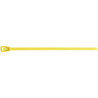 Retyz EveryTie Yellow 16" 50 lb. Tensile Strength (222N), 5.6 mm Strap Width Releasable / Reusable Cable Ties EVT-S16YW-HA - 20/Pack