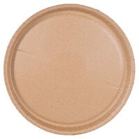 Solut Kraft Natural Round Coated Corrugated Catering / Deli Tray 12" - 75/Case