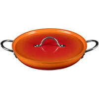 Bon Chef Country French X 3 Qt. Ombre Tangerine Saute Pan with Cover 73306-OM-T
