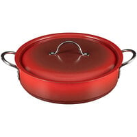 Bon Chef Country French X 6 Qt. Ombre Crimson Red Brazier Pot with Cover 73030-OM-CR