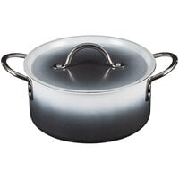 Bon Chef Country French X 3.3 Qt. Ombre Shadow Gray Sauce Pot with Cover 73301-OM-S