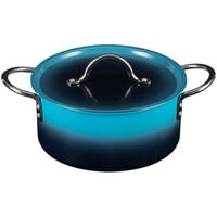 Bon Chef Country French X 3.3 Qt. Ombre Caribbean Blue Sauce Pot with Cover 73301-OM-C