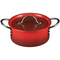 Bon Chef Country French X 73 oz. Ombre Crimson Red Sauce Pot with Cover 73300-OM-CR
