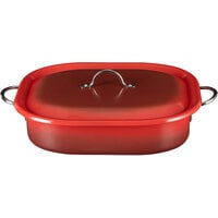 Bon Chef Country French X 7 Qt. Ombre Crimson Red French Oven with Cover 73004-OM-CR