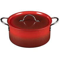 Bon Chef Country French X 5.7 Qt. Ombre Crimson Red Sauce Pot with Cover 73303-OM-CR