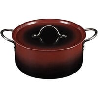 Bon Chef Country French X 5.7 Qt. Ombre Merlot Sauce Pot with Cover 73303-OM-M